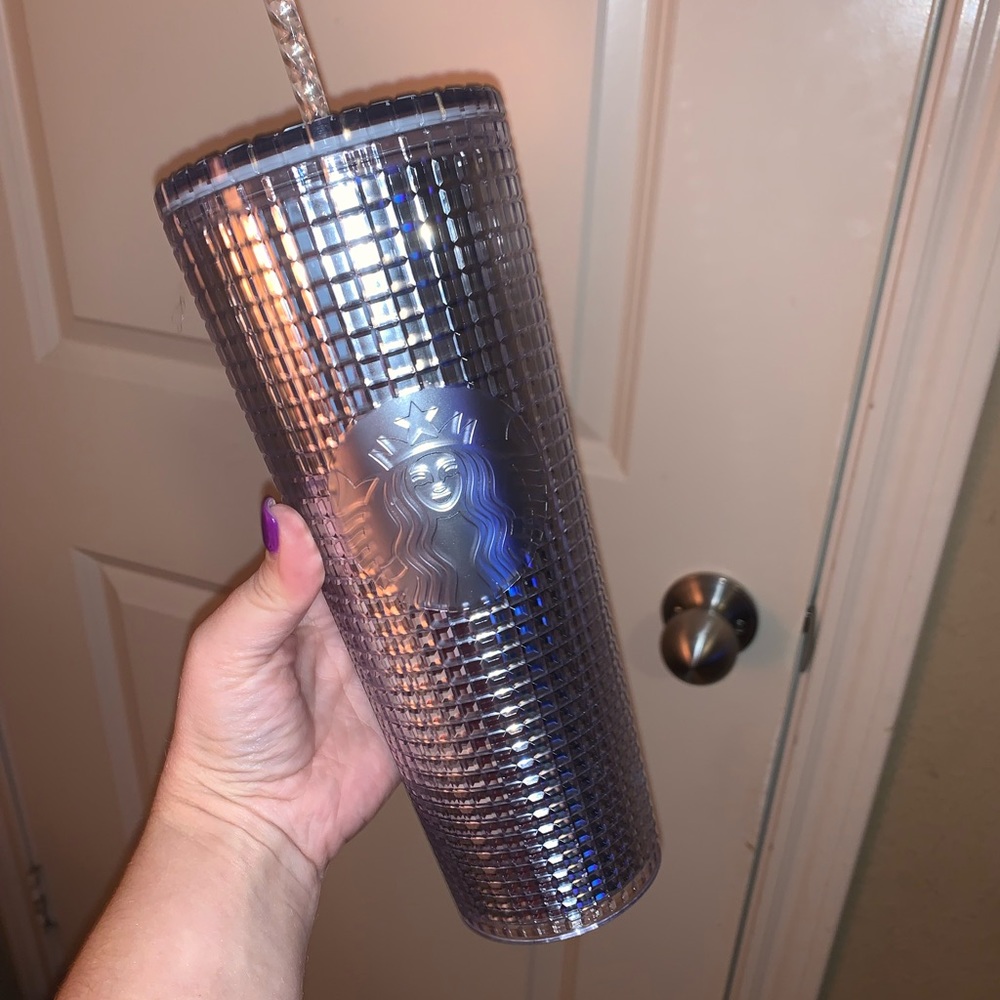 Silver Starbucks cup